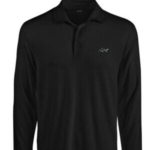 Greg Norman Mens Black Polo Golf Shirt w/ Play Dry Technology & Logo Size XXXL